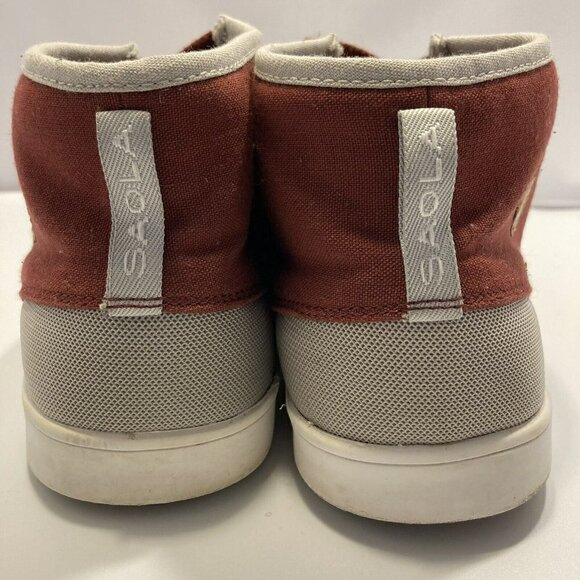 Saola Make An Impact Sustainable Mens 12 Ankle High Top Burgundy Red Shoes - Picture 7 of 14
